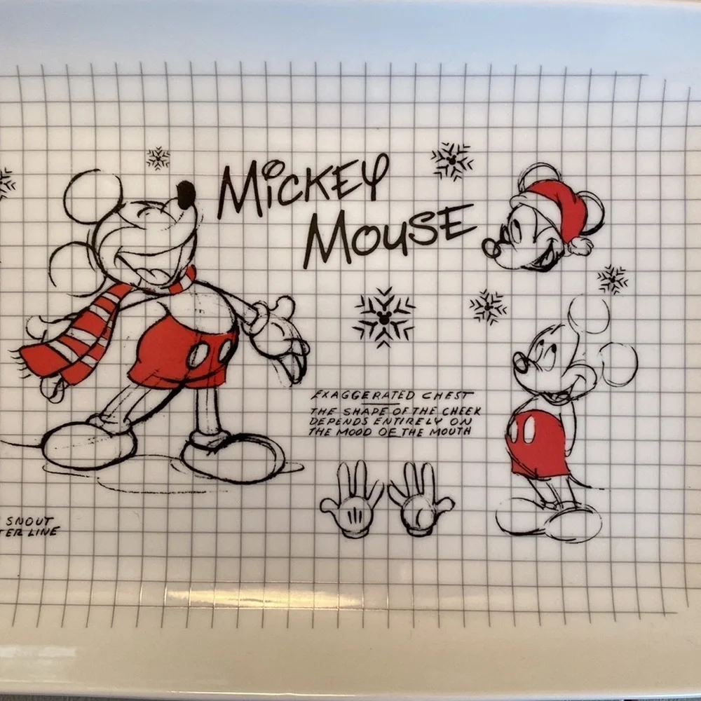 Disney Mickey Mouse Christmas Sketchbook Serving Tray